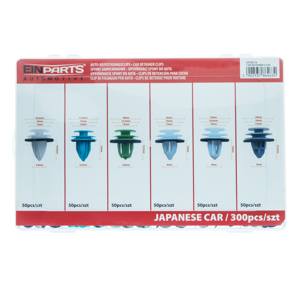 Fästclips – 300-pack