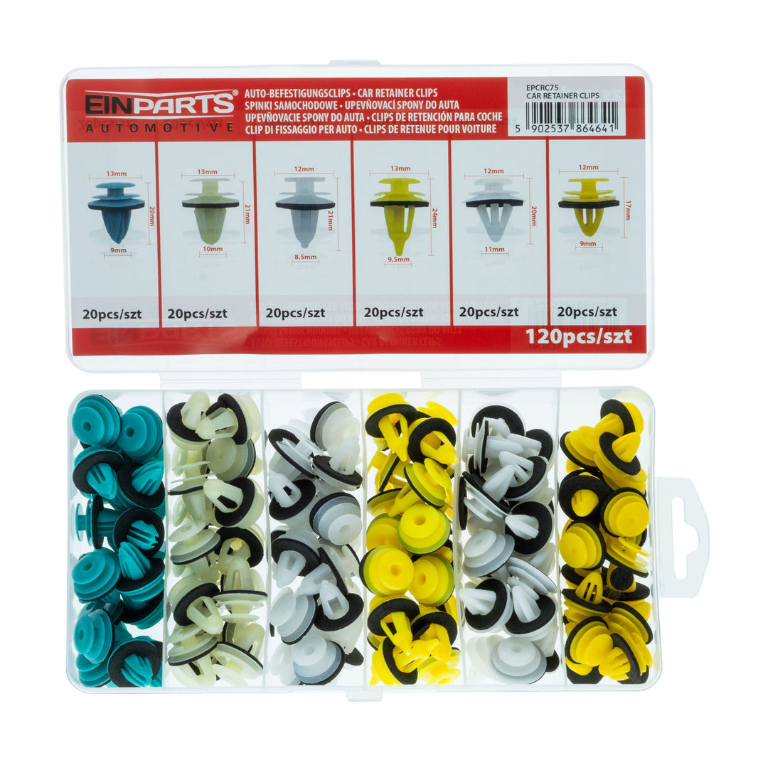 Fästclips – 120-pack – Flerfärgad