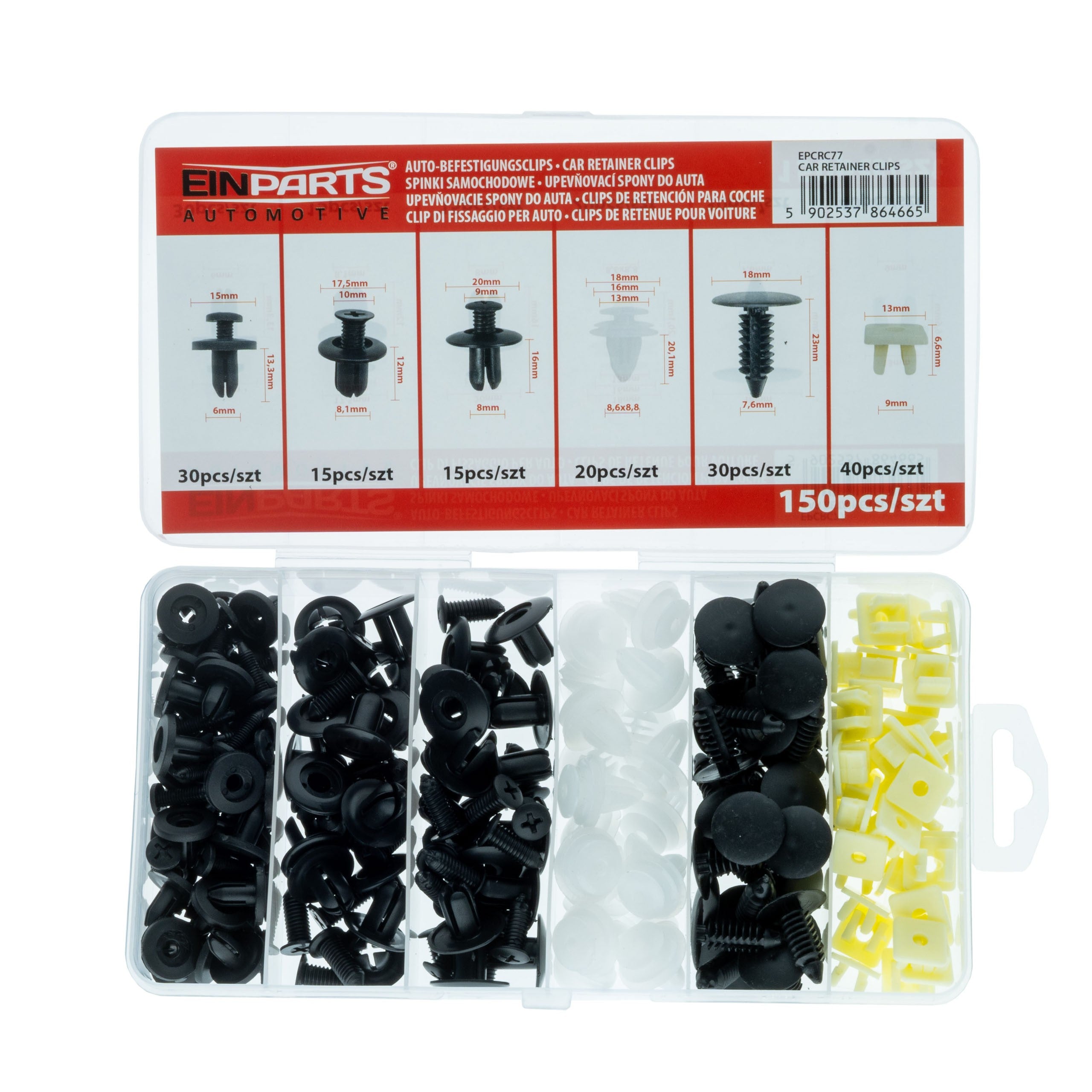 Fästclips – 150-pack