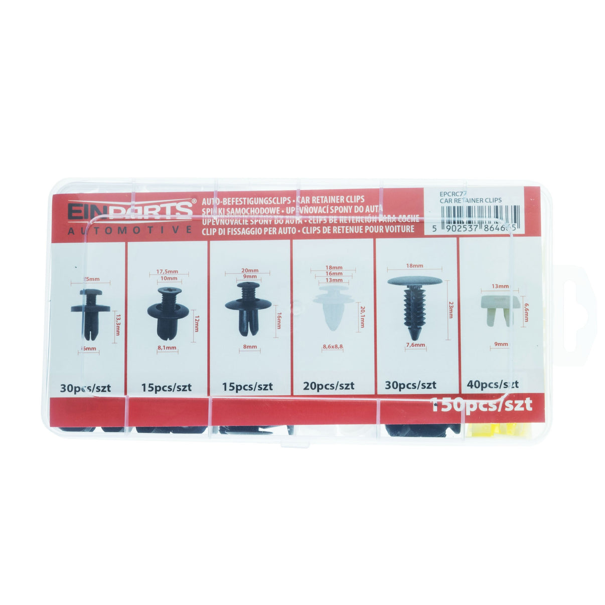 Fästclips – 150-pack