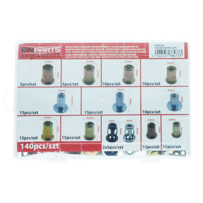 Fästclips – 140-pack