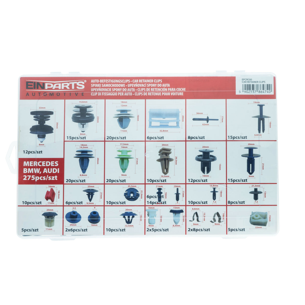 Fästclips – 275-pack