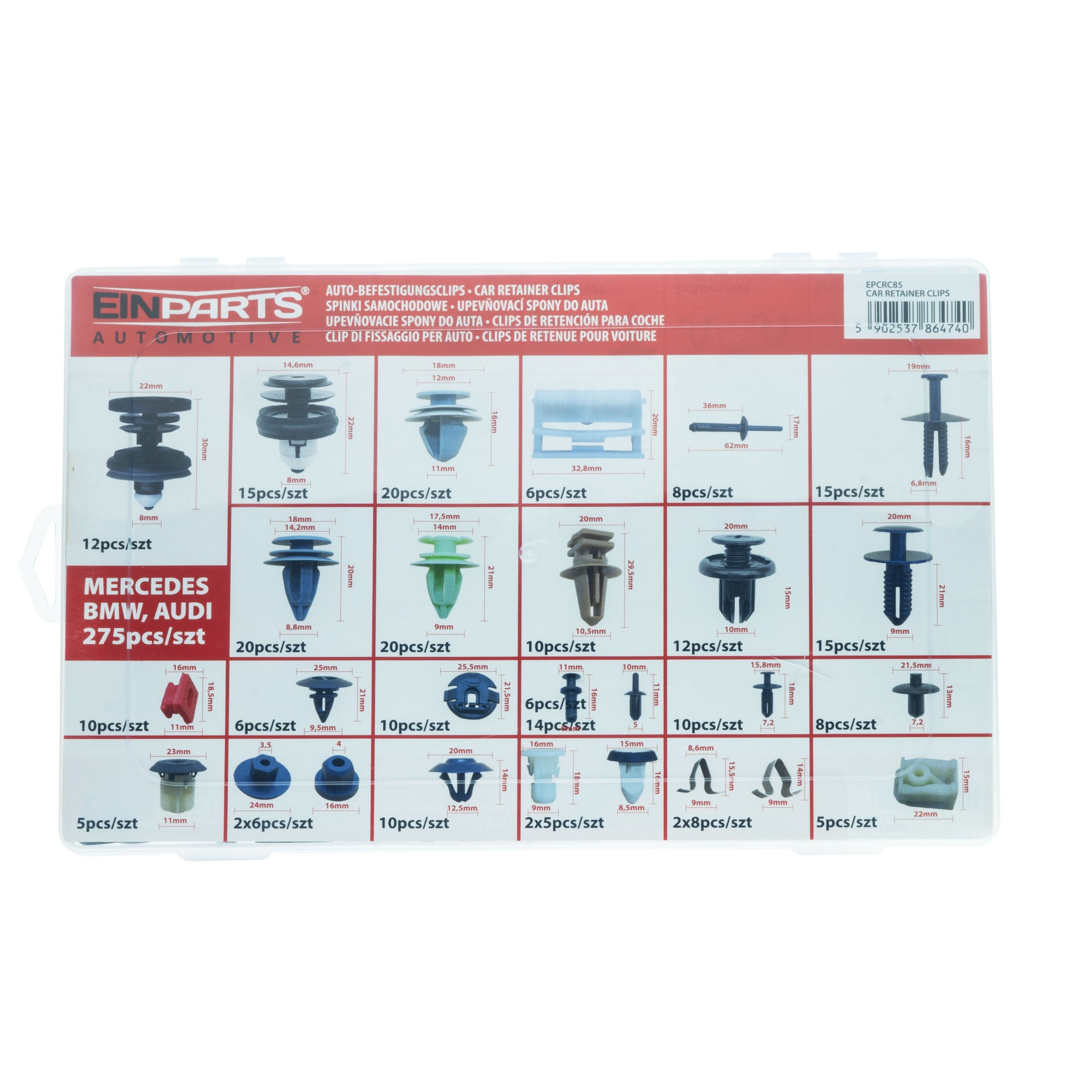 Fästclips – 275-pack