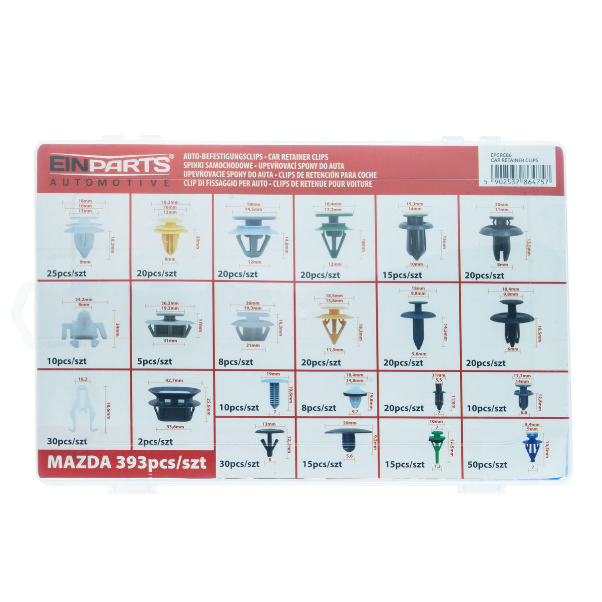 Fästclips – 393-pack