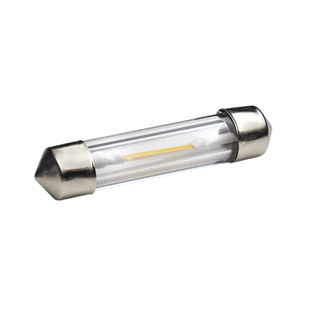 produktbillede forfra viser 41mm – C5W LED Filament – Carlevel