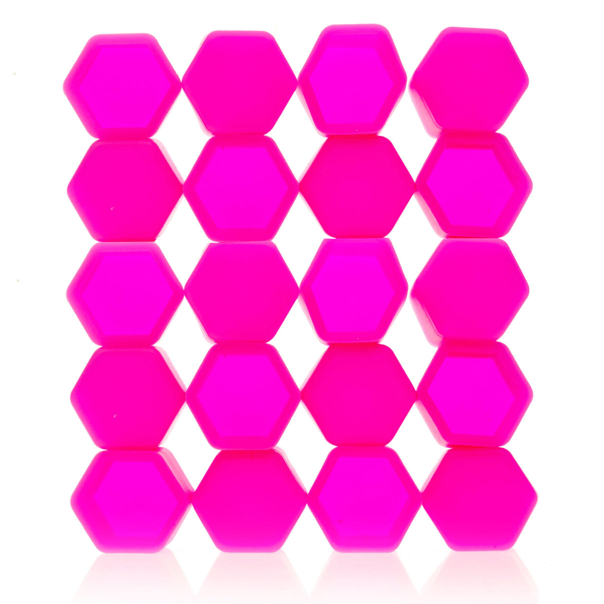 Hjulmutterskydd – Rosa – Silikon – 20-pack – 17 mm