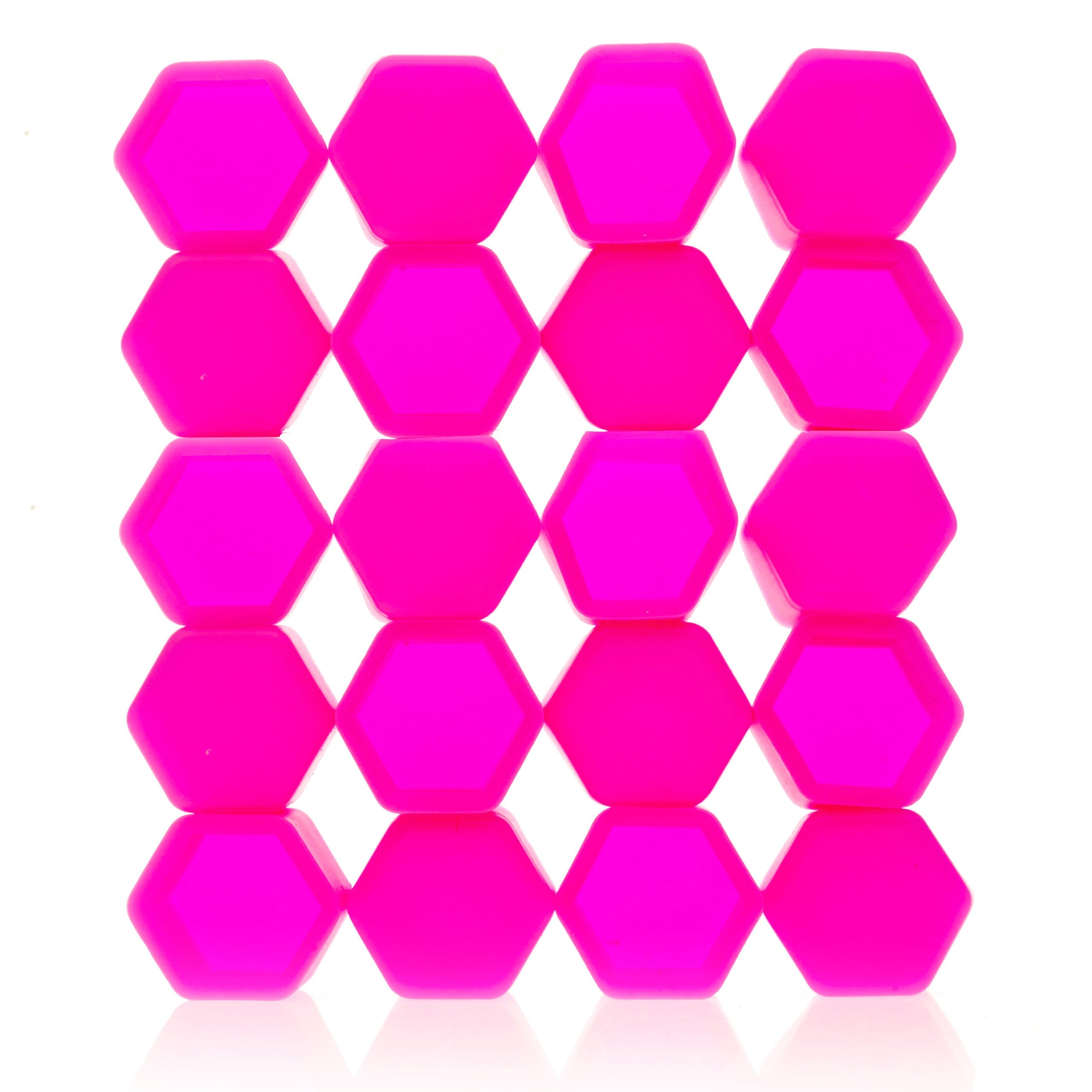 Hjulmutterskydd – Rosa – Silikon – 20-pack – 17 mm