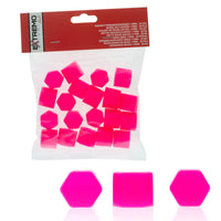 Hjulmutterskydd – Rosa – Silikon – 20-pack – 17 mm