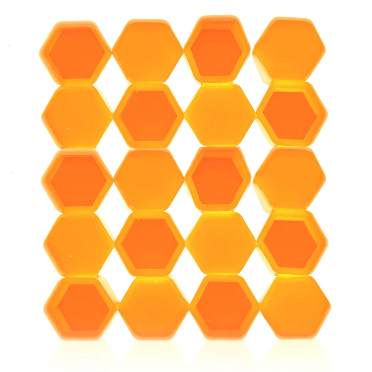Hjulmutterskydd – Orange – Silikon – 20-pack – 17 mm