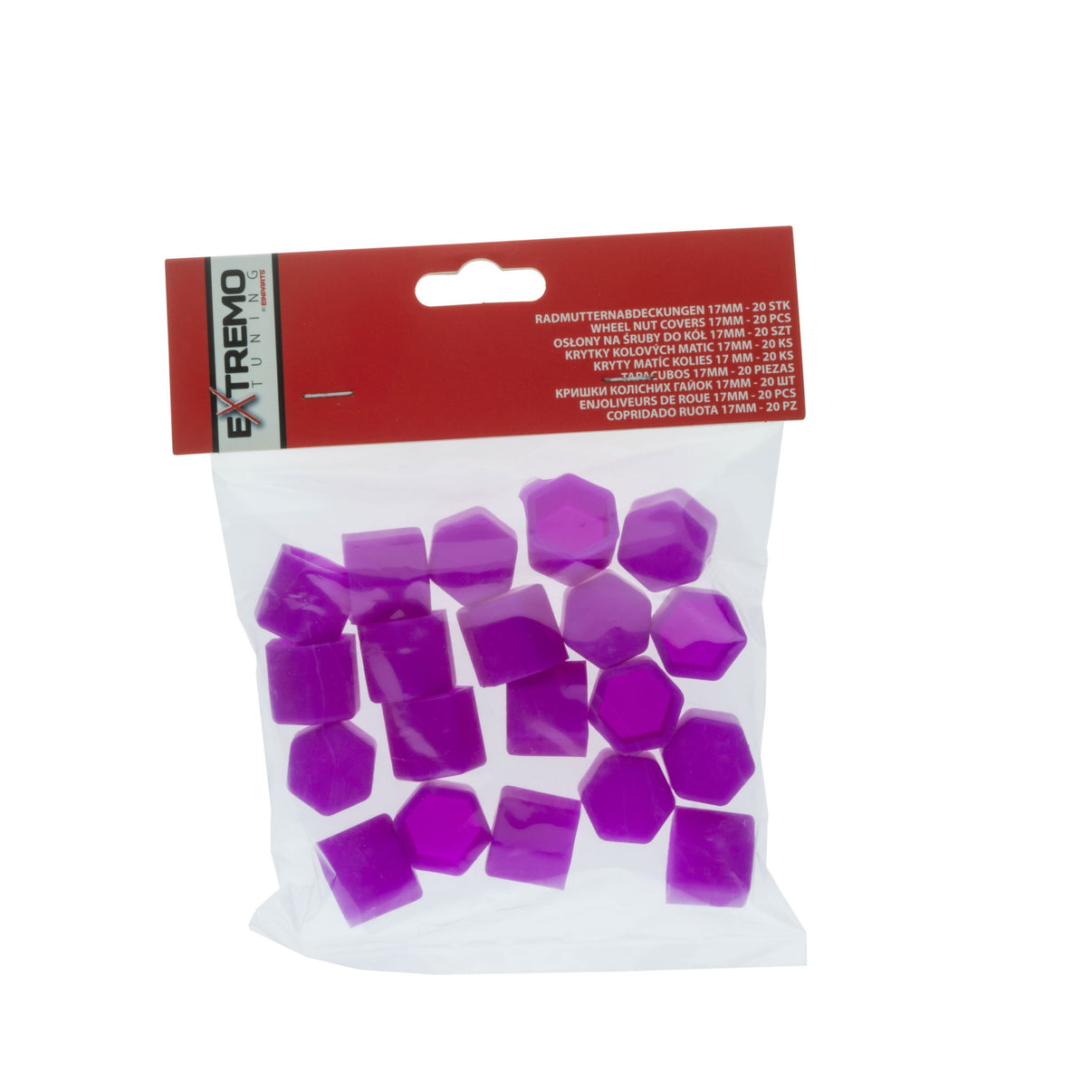 Hjulmutterskydd – Lila – Silikon – 20-pack – 17 mm