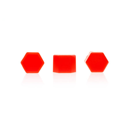 Hjulmutterskydd – Röd – Silikon – 20-pack – 19 mm