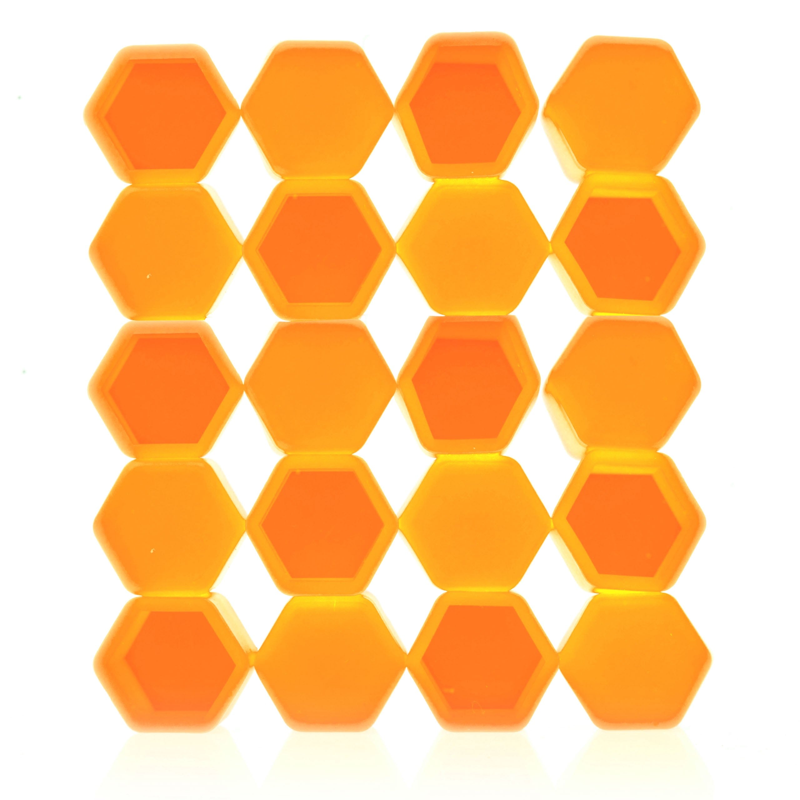 Hjulmutterskydd – Orange – Silikon – 20-pack – 19 mm
