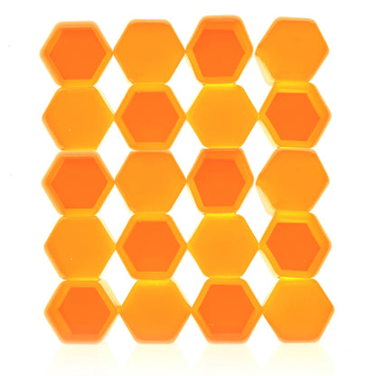 Hjulmutterskydd – Orange – Silikon – 20-pack – 19 mm