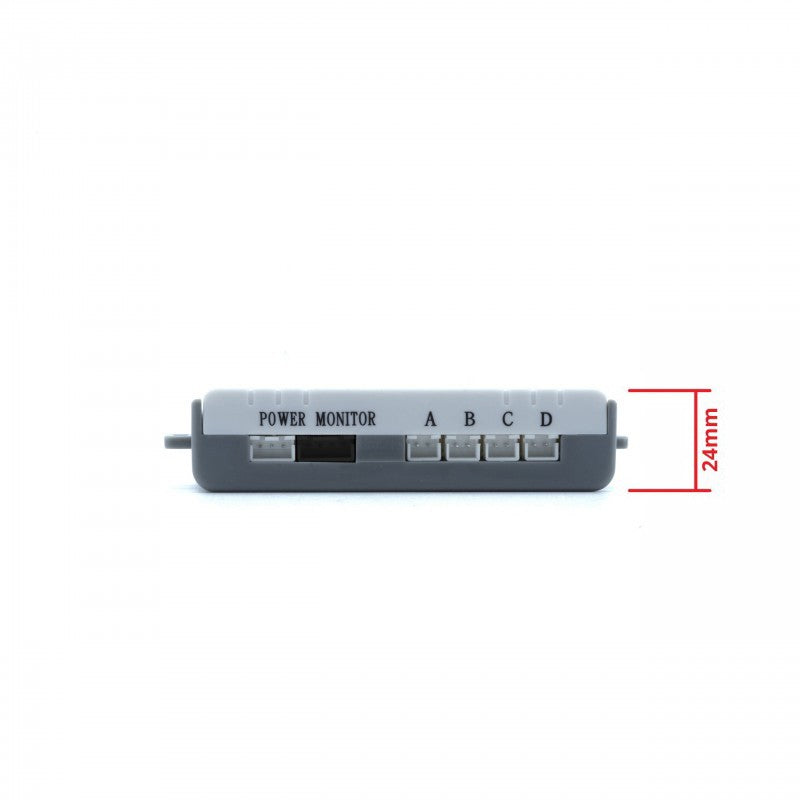 Parkeringssensor med display – Silver – ultraljudssensor – 4 sensorer – 4x 2,5 m