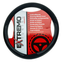 Rattskydd – Svart – Konstläder, Rattdiameter: 37-39 cm