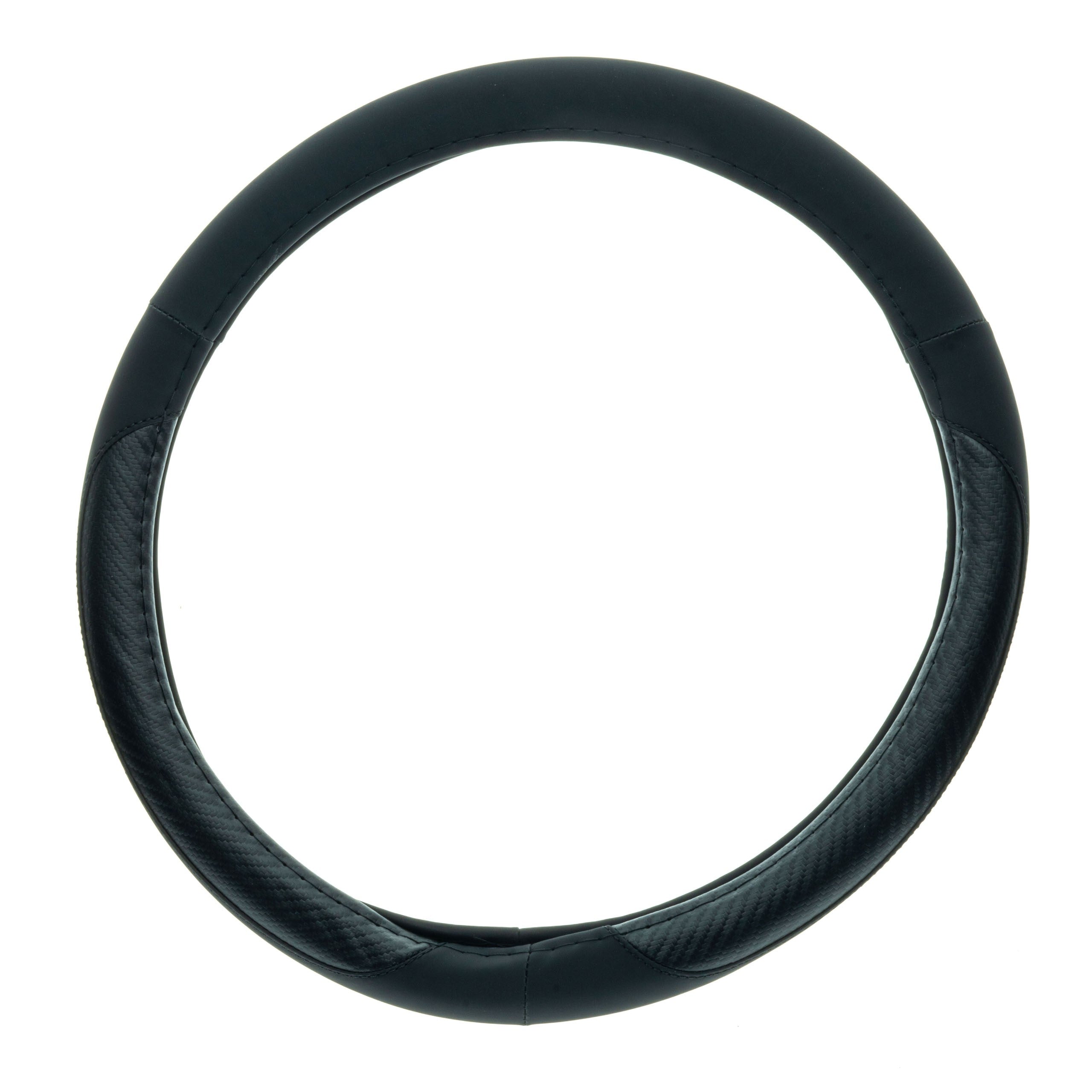 Rattskydd – Svart – Konstläder, Rattdiameter: 37-39 cm
