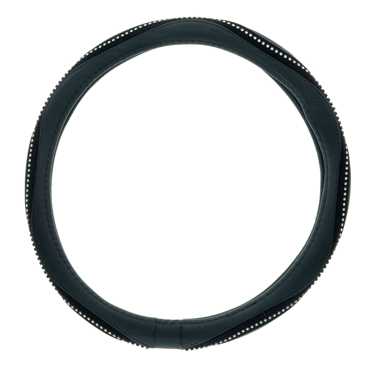 Rattskydd – Svart – Konstläder, Rattdiameter: 37-39 cm