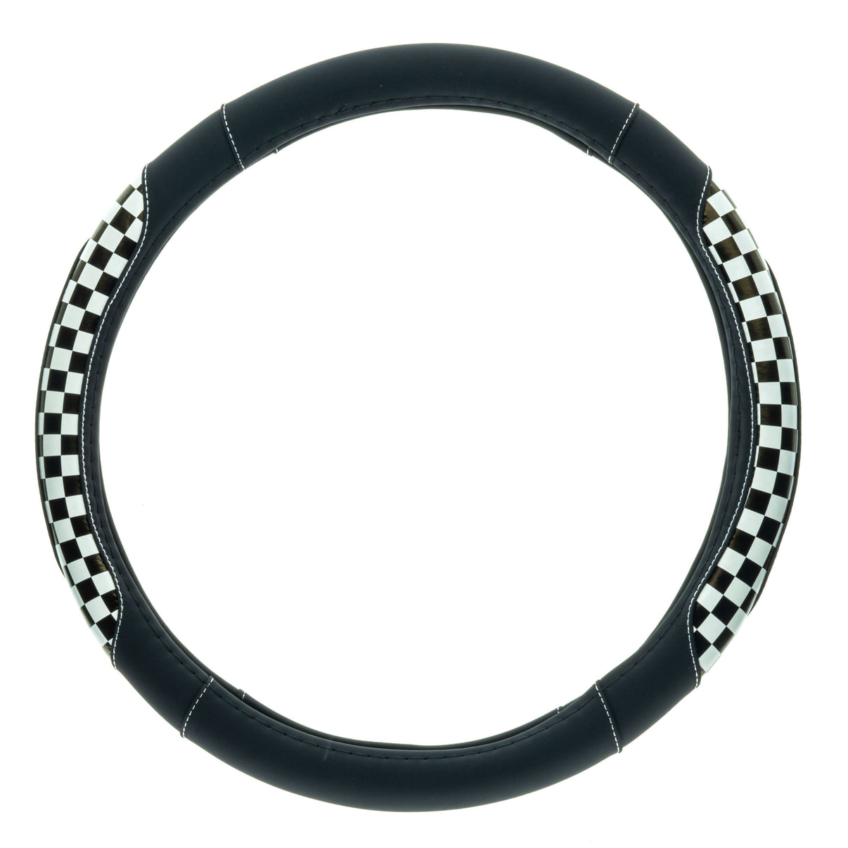 Rattskydd – Svart – Konstläder, Rattdiameter: 37-39 cm