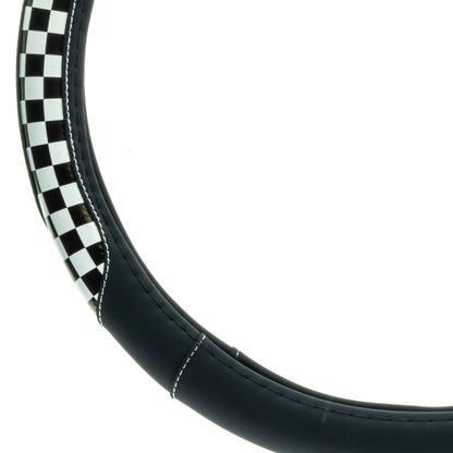 Rattskydd – Svart – Konstläder, Rattdiameter: 37-39 cm