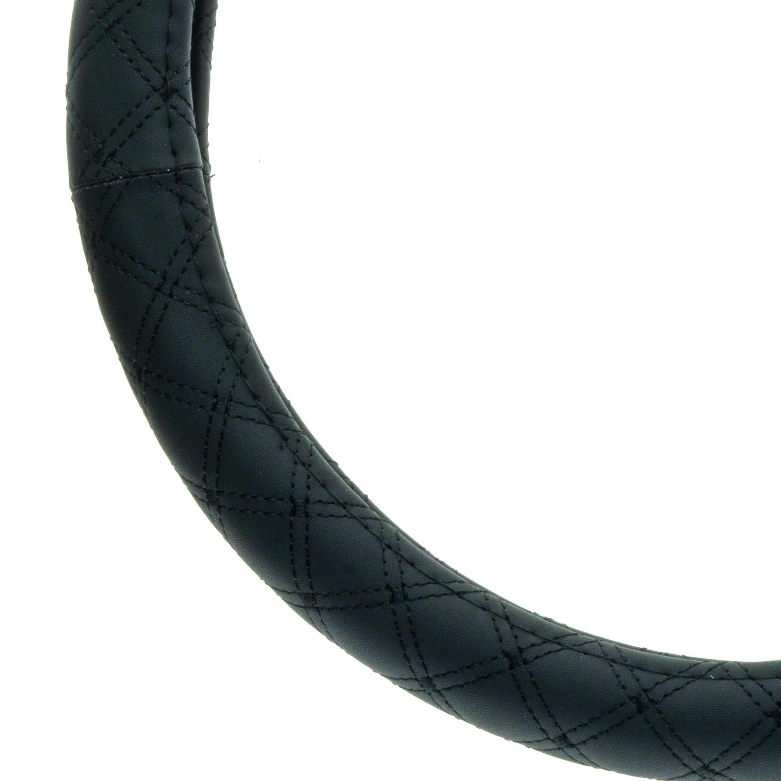 Rattskydd – Svart – Konstläder, Rattdiameter: 37-39 cm