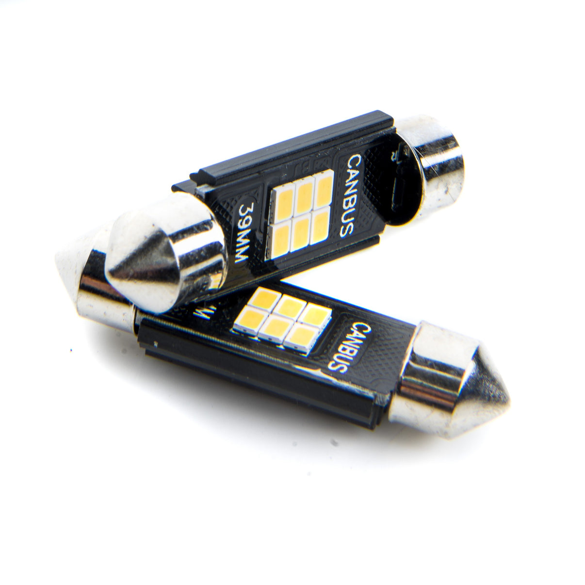 LED-lampa för bil – C5W/ C10W – SV8.5–8 – 5000K – 6 LED – SMD 2016 – 2-pack
