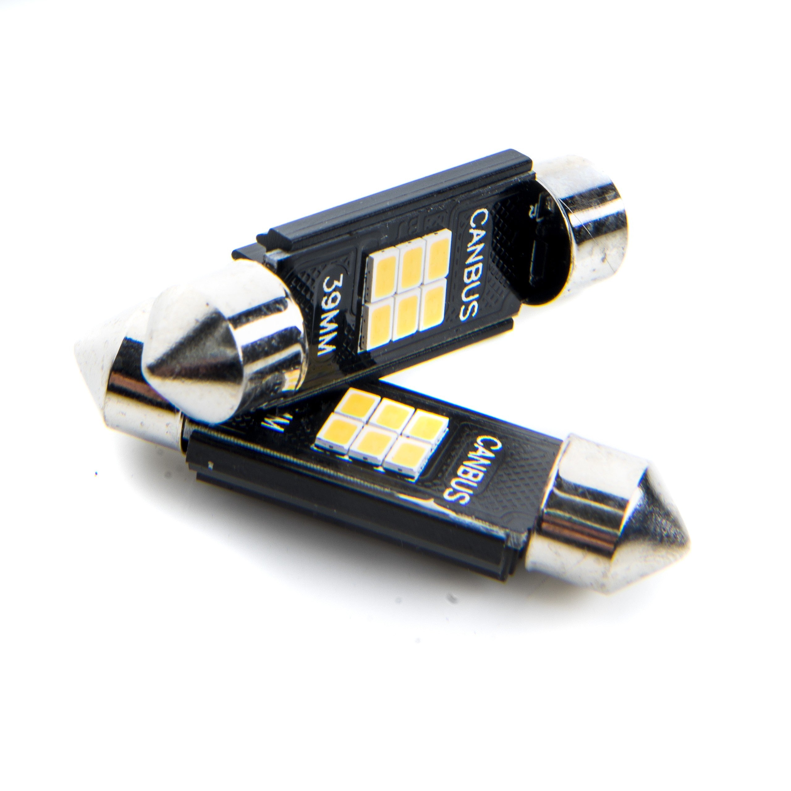 LED-lampa för bil – C5W/ C10W – SV8.5–8 – 5000K – 6 LED – SMD 2016 – 2-pack