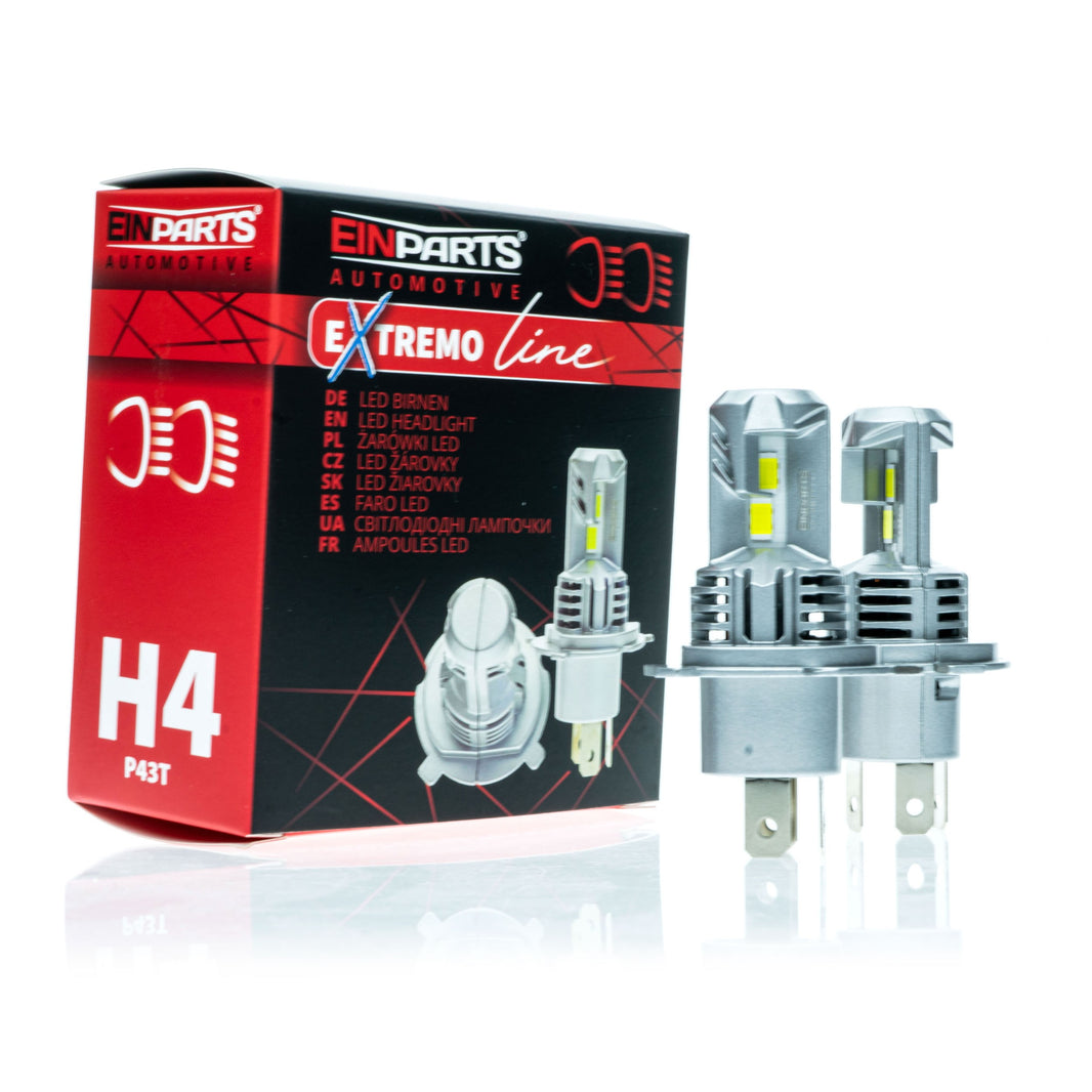 LED-konverteringssats – H4 – 6000K – 9V - 16V – P43t – 2-pack