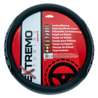 Rattskydd – Svart – Konstläder, Rattdiameter: 37-39 cm