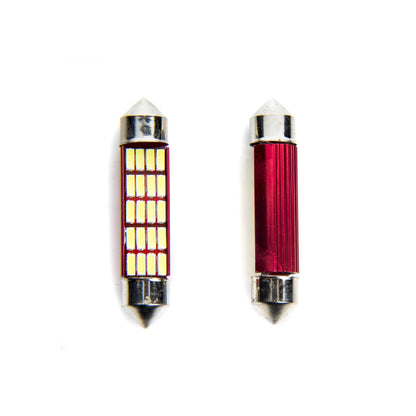 LED-lampa för bil – C5W/ C10W – SV8.5–8 – 6000K – 20 LED – SMD 4014 – 2-pack