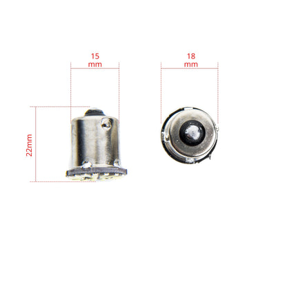 LED-lampa för bil – P21W – BA15S – 6000K – 18 LED – SMD 4014 – 2-pack