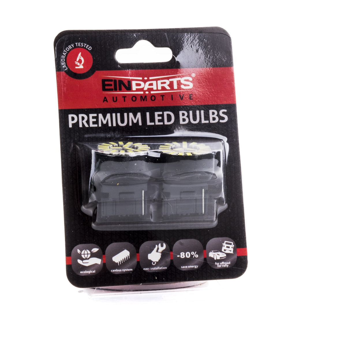 LED-lampa för bil – W21W – W3X16D – 6000K – 18 LED – SMD 4014 – 2-pack