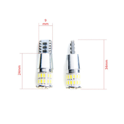 LED-lampa för bil – W5W – W2,1x9,5d – 6000K – 38 LED – SMD 3014 – 2-pack