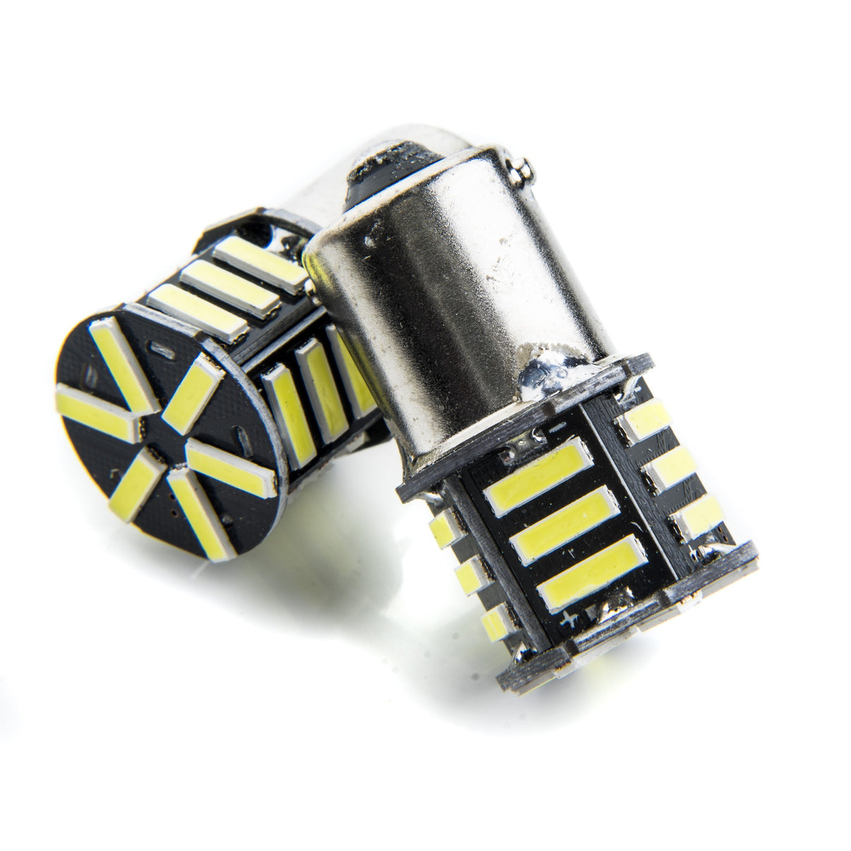 LED-lampa för bil – P21W – BA15S – 6000K – 21 LED – SMD 7020 – 2-pack