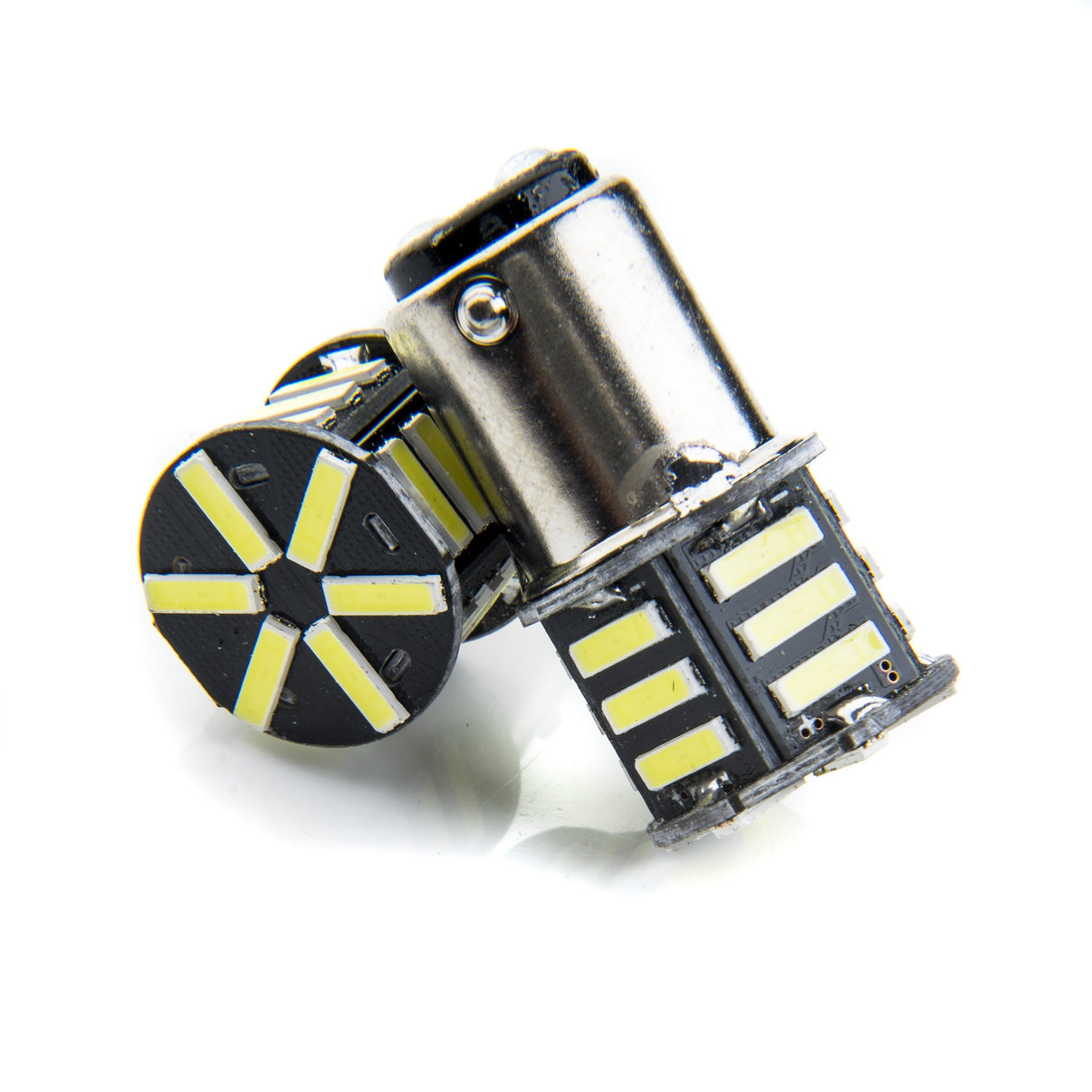 LED-lampa för bil – P21/5W – BAY15d – 6000K – 21 LED – SMD 7020 – 2-pack