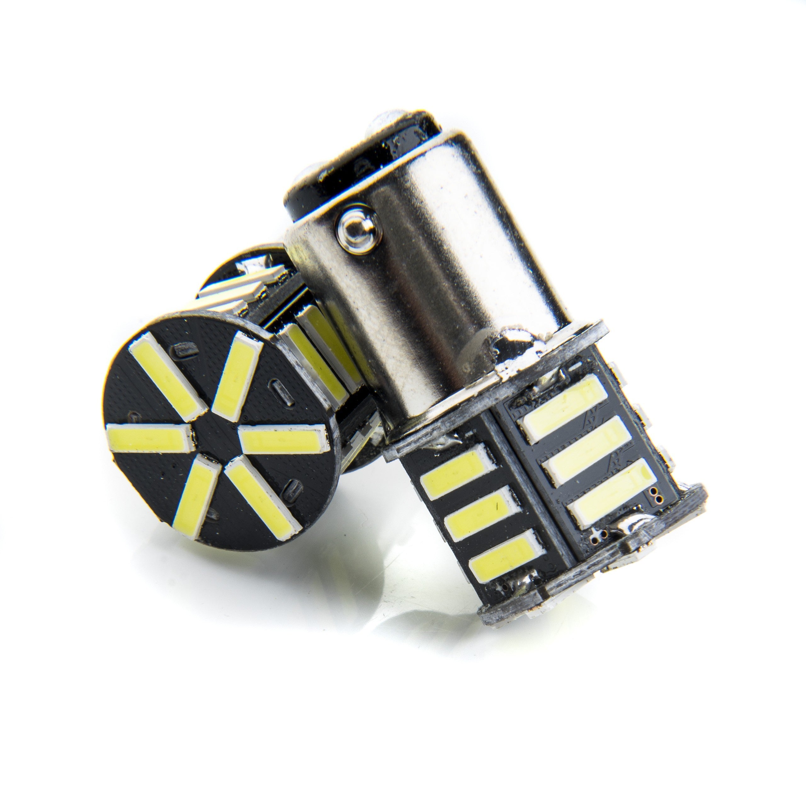 LED-lampa för bil – P21/5W – BAY15d – 6000K – 21 LED – SMD 7020 – 2-pack