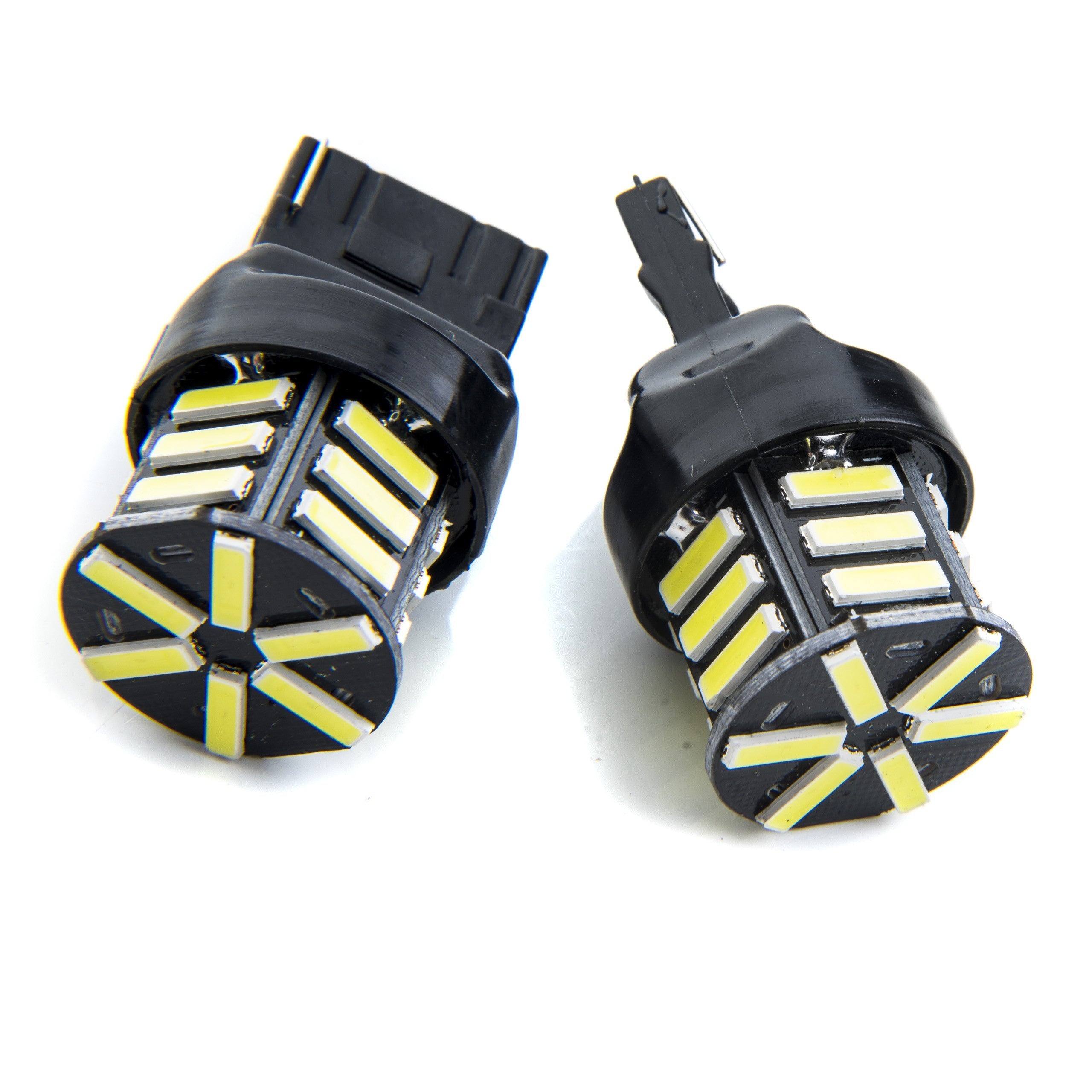 LED-lampa för bil – W21W – W3X16D – 6000K – 21 LED – SMD 7020 – 2-pack