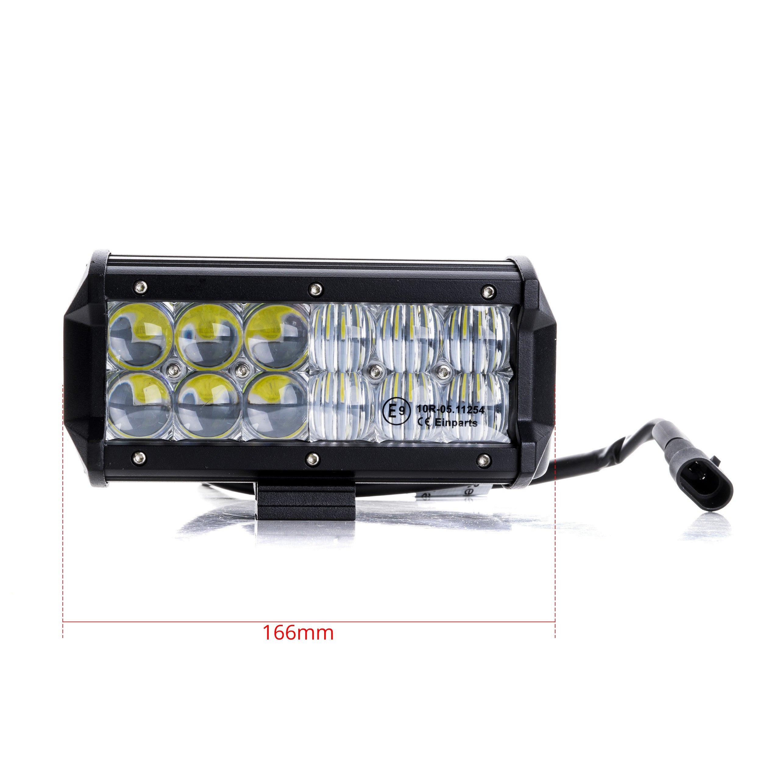 LED-arbetslampa – 60 W – 6000K – 12 LED – 7200 LM – 166 mm