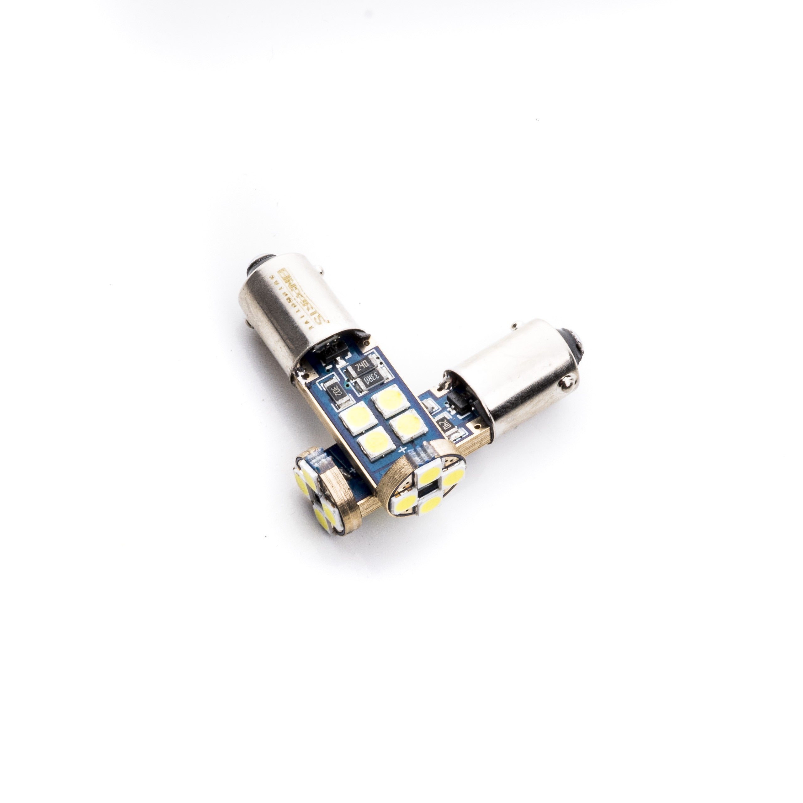 LED-lampa för bil – H6W – BAX9s – 6000K – 12 LED – SMD 3030 – 2-pack