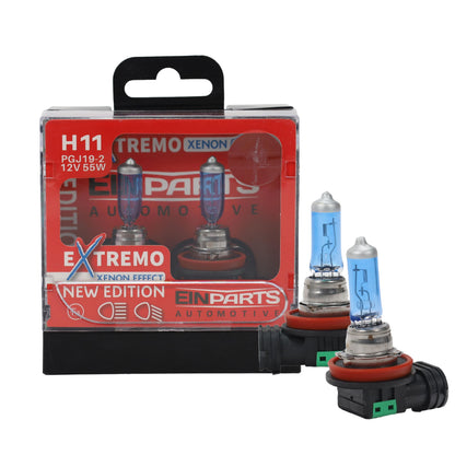 Halogenlampsats – H11 – 6000K – 9V - 16V – 55 W – PGJ19–1 – 2-pack