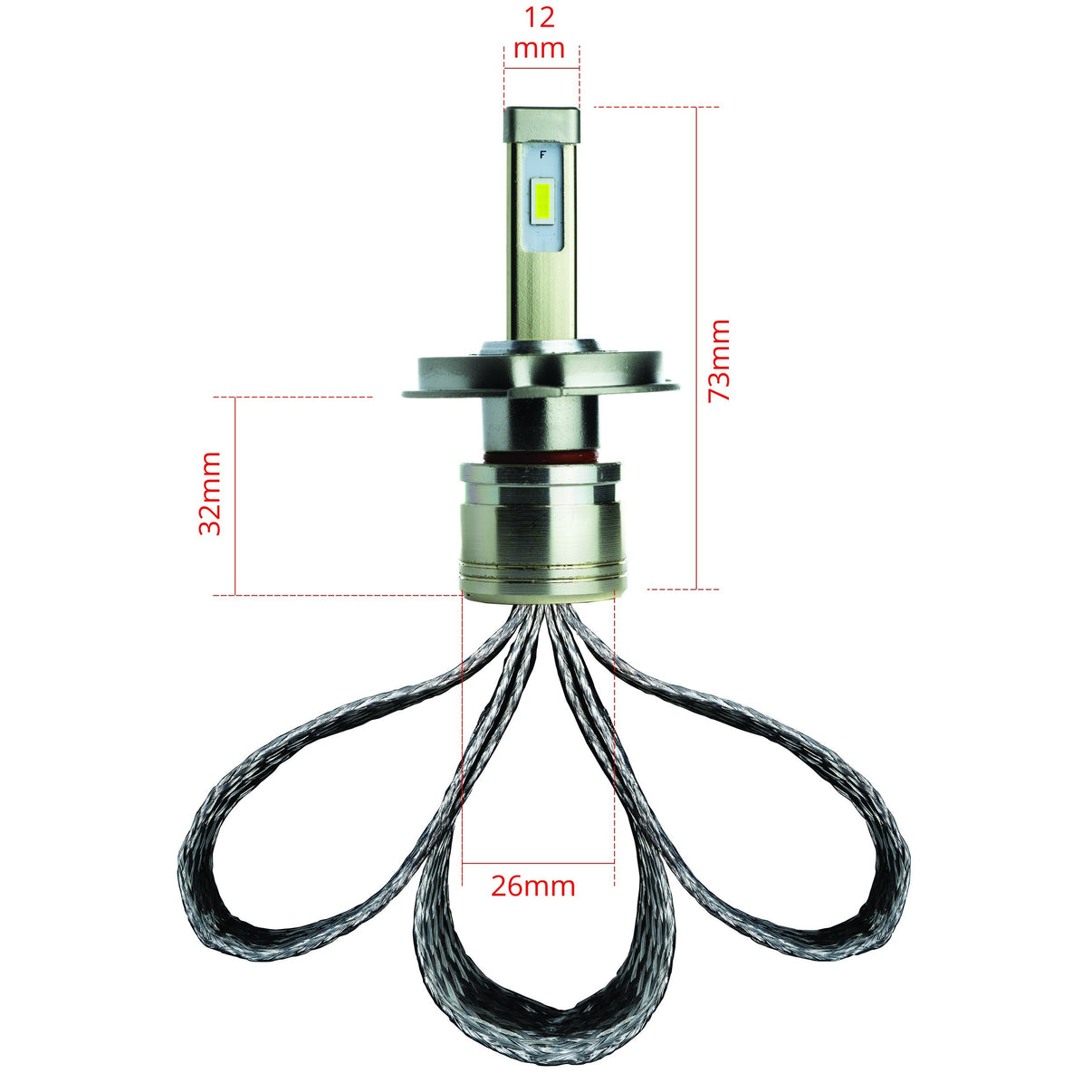 LED-konverteringssats – H4 – 6000K – 9V - 32V – P43t – 2-pack