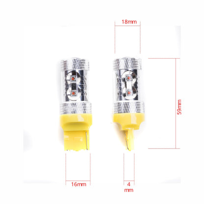 LED-lampa för bil – W21W – W3X16D – 1700–1800K (Orange) – 10 LED – CREE XB-D