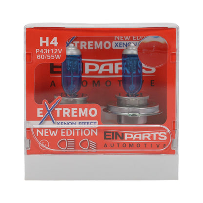 Halogenlampsats – H4 – 6000K – 9V - 16V – 2-pack
