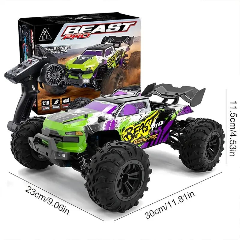 emballage og tilhørende tilbehør til 4WD radiostyret bil 40km/t - RC terrænvogn BEAST PRO LED - Carlevel