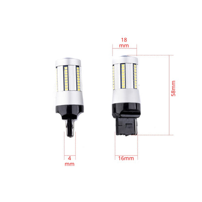 LED-lampa för bil – W21W – W3X16D – 6000K – 66 LED – SMD 2016 – 2-pack
