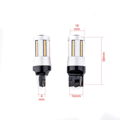 LED-lampa för bil – W21W – W3X16D – 1700–1800K (Orange) – 66 LED – SMD 2016