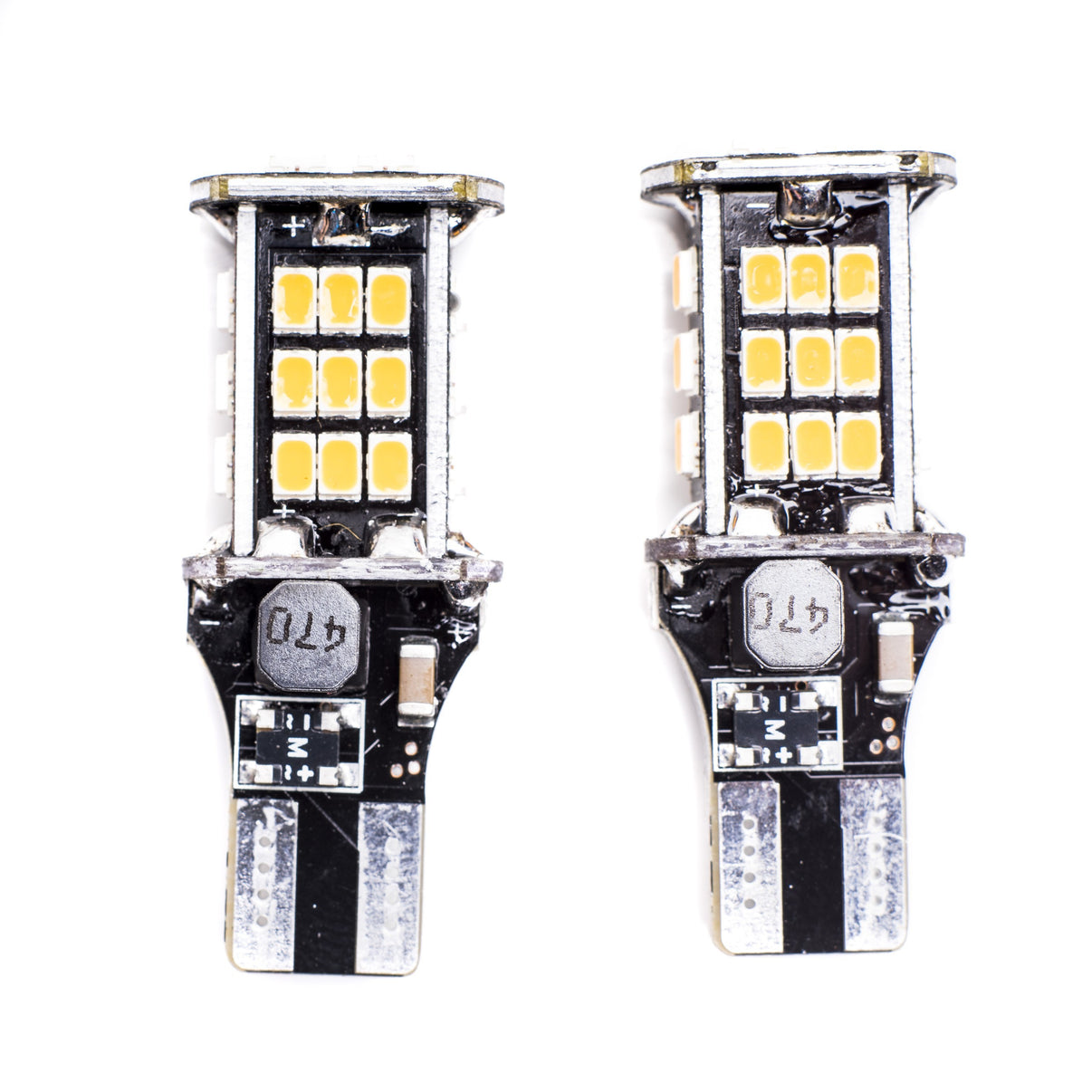 LED-lampa för bil – W16W – W2,1x9,5d – 1700–1800K (Orange) – 30 LED – SMD 3020