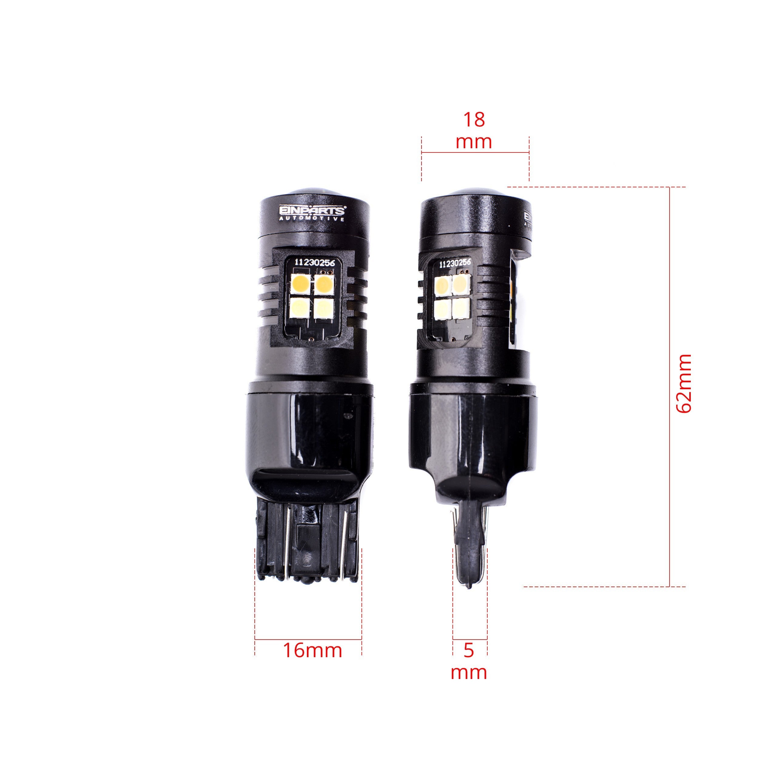 LED-lampa för bil – W2,1x9,5d1/5W – W3x16q – 1700–1800K/ 6000K – 16 LED
