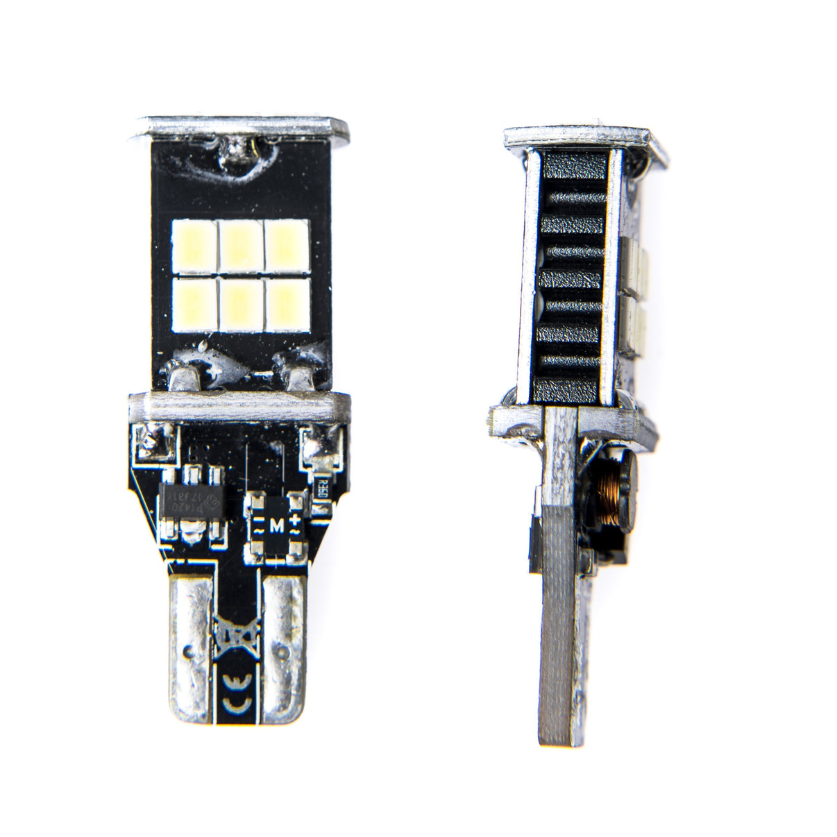 LED-lampa för bil – W16W – W2,1x9,5d – 6000K – 15 LED – SMD 2835 – 2-pack