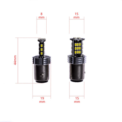 LED-lampa för bil – P21/4W – BAZ15d – 6000K – 30 LED – SMD 3020 – 2-pack