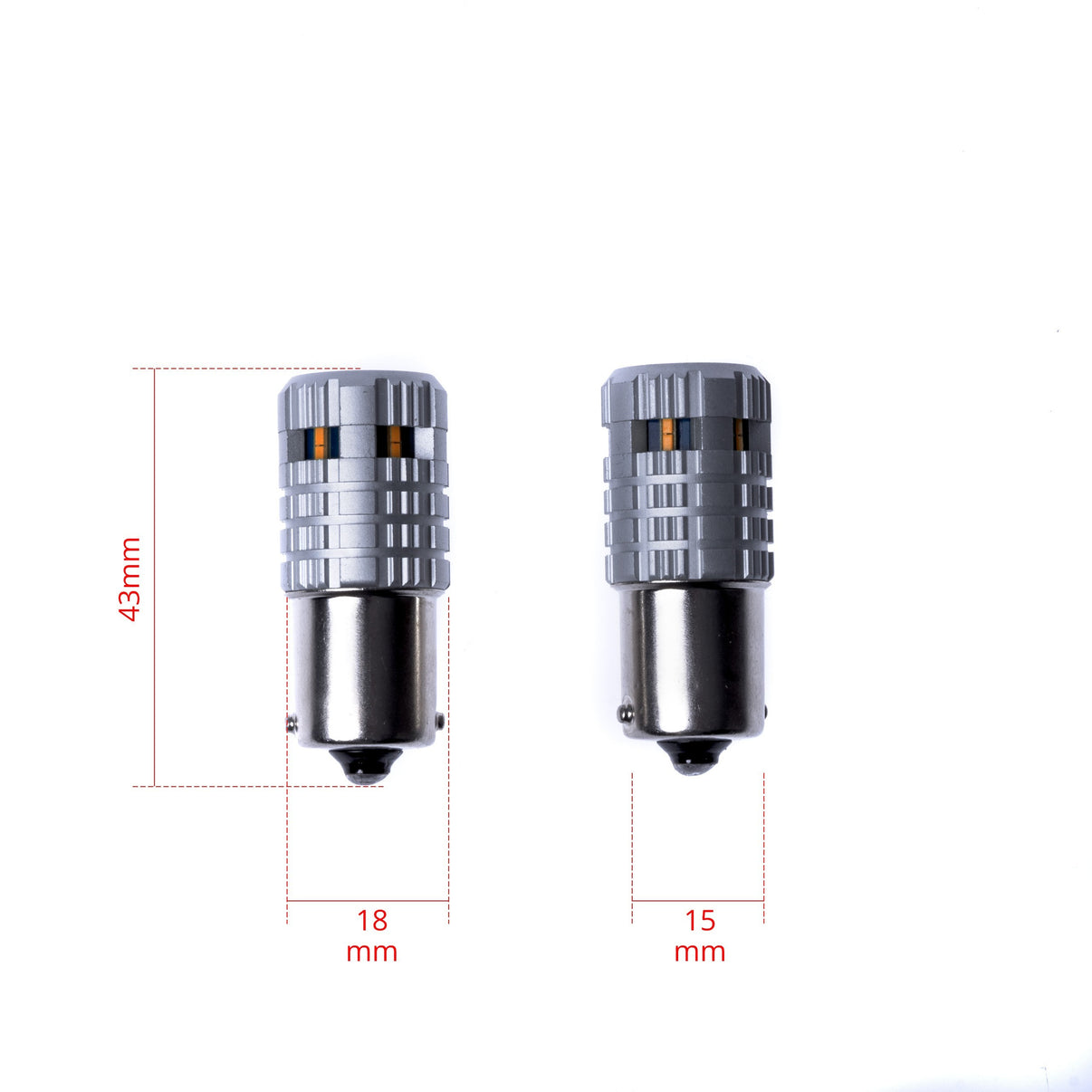 LED-lampa för bil – PY21W – BAU15S – 1700–1800K (Orange) – 6 LED – SMD 1860